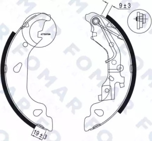 Комлект тормозных накладок FOMAR FRICTION FO 9056